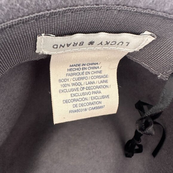 Lucky Brand Milagro & Stitch Grey Wool Boho Hat With Embellished Band - Picture 7 of 8
